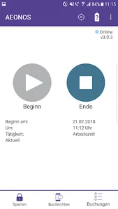 Zeiterfassung - AEONOS screenshot 2