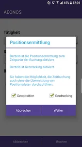 Zeiterfassung - AEONOS screenshot 3