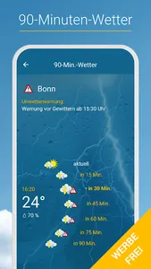 RegenRadar mit Unwetterwarnung screenshot 5
