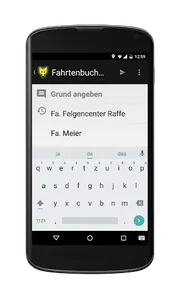 YellowFahrtenbuchApp screenshot 2