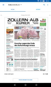 Zollern-Alb-Kurier E-Paper screenshot 0