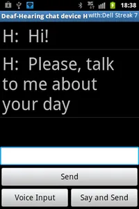 Deaf-Hearing chat. Demo trial  screenshot 0