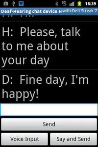 Deaf-Hearing chat. Demo trial  screenshot 1