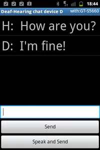 Deaf - Hearing chat device D screenshot 1
