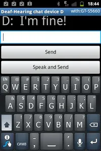 Deaf - Hearing chat device D screenshot 2