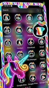 Neon Colorful Unicorn Theme screenshot 1