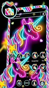 Neon Colorful Unicorn Theme screenshot 2