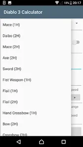 Weapon Calculator for Diablo 3 screenshot 2