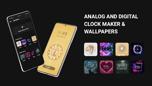 Analog Clock-Digital Wallpaper screenshot 0