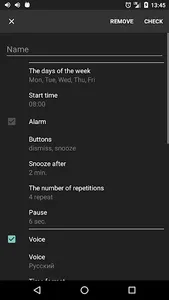 Talking alarm DVBeep Alarm screenshot 2