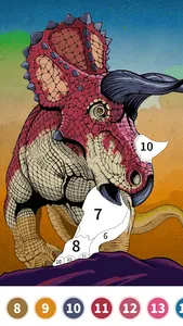 Dinosaur Color by Number Book screenshot 1