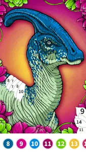 Dinosaur Color by Number Book screenshot 11