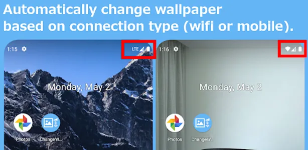 Change Wallpaper Wifi / Mobile screenshot 0