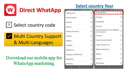 Direct Message WhatApp screenshot 1