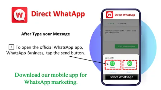 Direct Message WhatApp screenshot 3