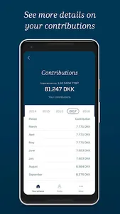 Mobilpension screenshot 2