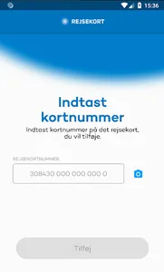 Rejsekort status screenshot 1