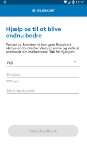 Rejsekort status screenshot 4