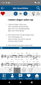 Højskolesangbogen screenshot 1