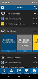 Højskolesangbogen screenshot 3