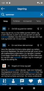 Højskolesangbogen screenshot 5