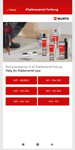Würth anker beregning screenshot 1