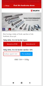 Würth anker beregning screenshot 3