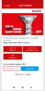 Würth anker beregning screenshot 4