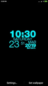 Digital Clock Wallpaper Clock screenshot 1