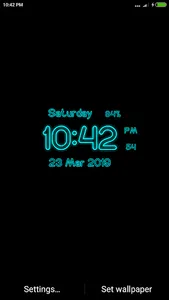 Neon Digital Clock Live WP screenshot 1