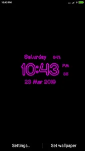 Neon Digital Clock Live WP screenshot 3