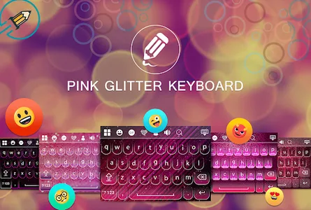 Pink Glitter Keyboard screenshot 0