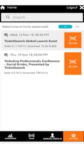 TicketSearch Scanning screenshot 1