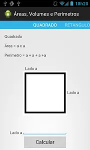Área, Volumes e Perímetros screenshot 0