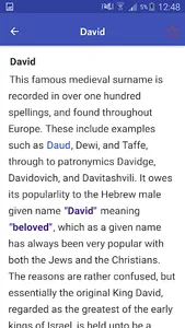 Surname Origin Dictionary - et screenshot 2