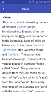 Surname Origin Dictionary - et screenshot 4