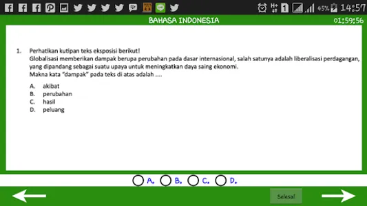 UNBK SMP/MTs-E02 screenshot 1