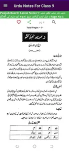 Urdu Notes For Class 9th screenshot 4