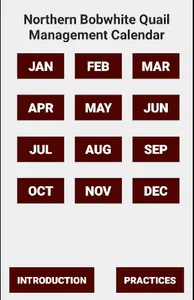 Bobwhite Management Calendar screenshot 1