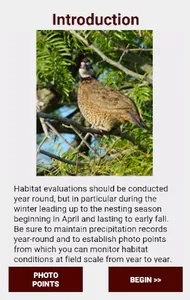 Bobwhite Habitat Evaluation screenshot 1