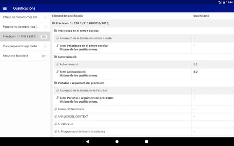 UdG Moodle screenshot 8