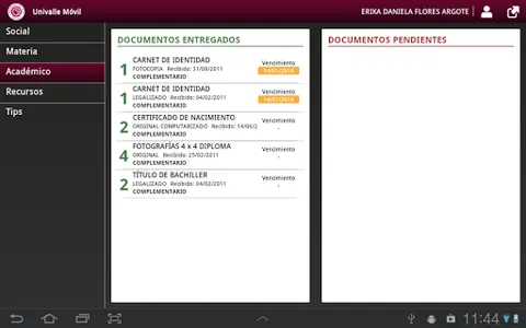 Univalle Movil para tableta screenshot 2