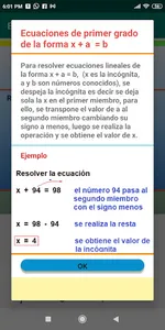 Ecuaciones de primer grado screenshot 5