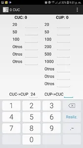 Calculadora de Dinero Cubana screenshot 2