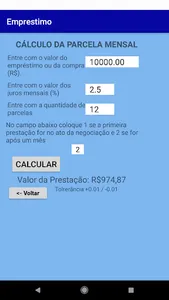 EMPRÉSTIMO PARCELAS JUROS screenshot 1