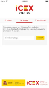 Eventos ICEX screenshot 2