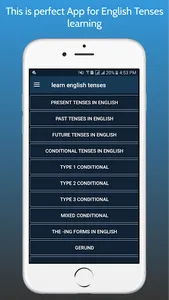 Learn English tenses offline screenshot 0