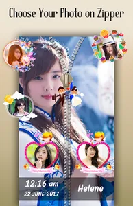 Blue Zipper Lock Screen screenshot 1