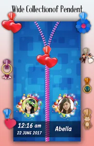 Blue Zipper Lock Screen screenshot 4