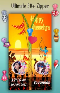 Dussehra Zipper Lock Screen screenshot 3